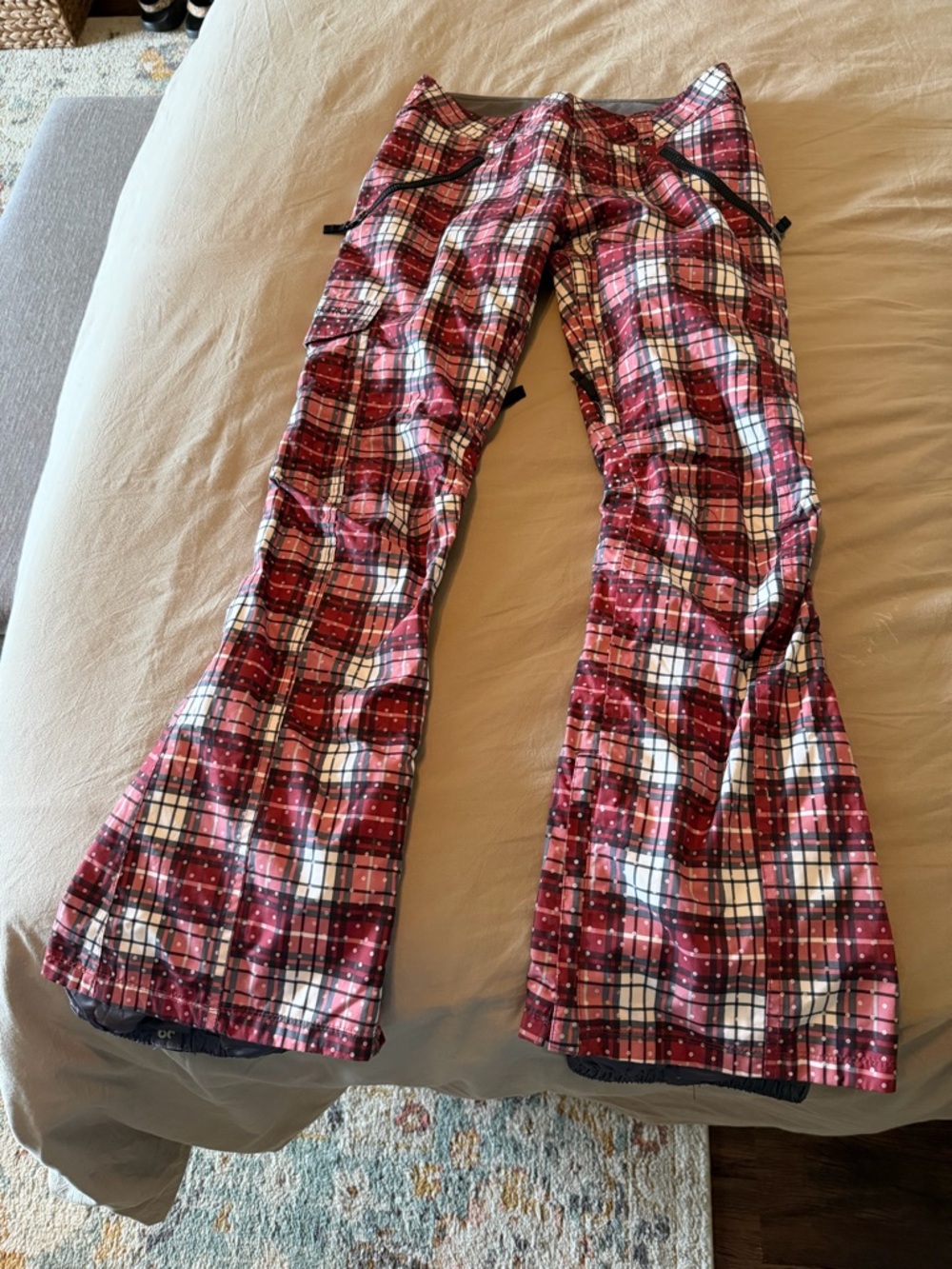 Burton Red Plaid Jacket with Gray Lining